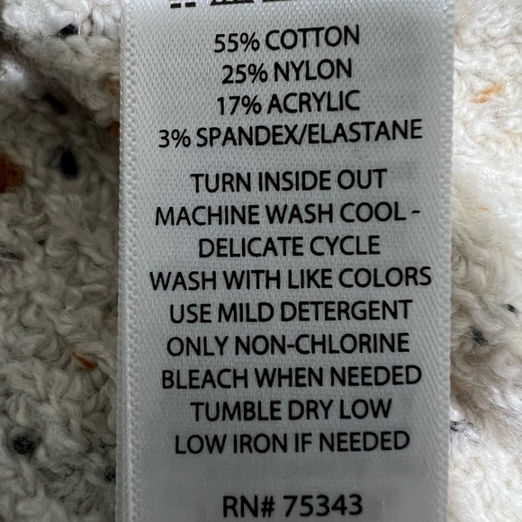FOR THEE ECRU AND MULTI SWEATER size Large - Picture 6 of 8